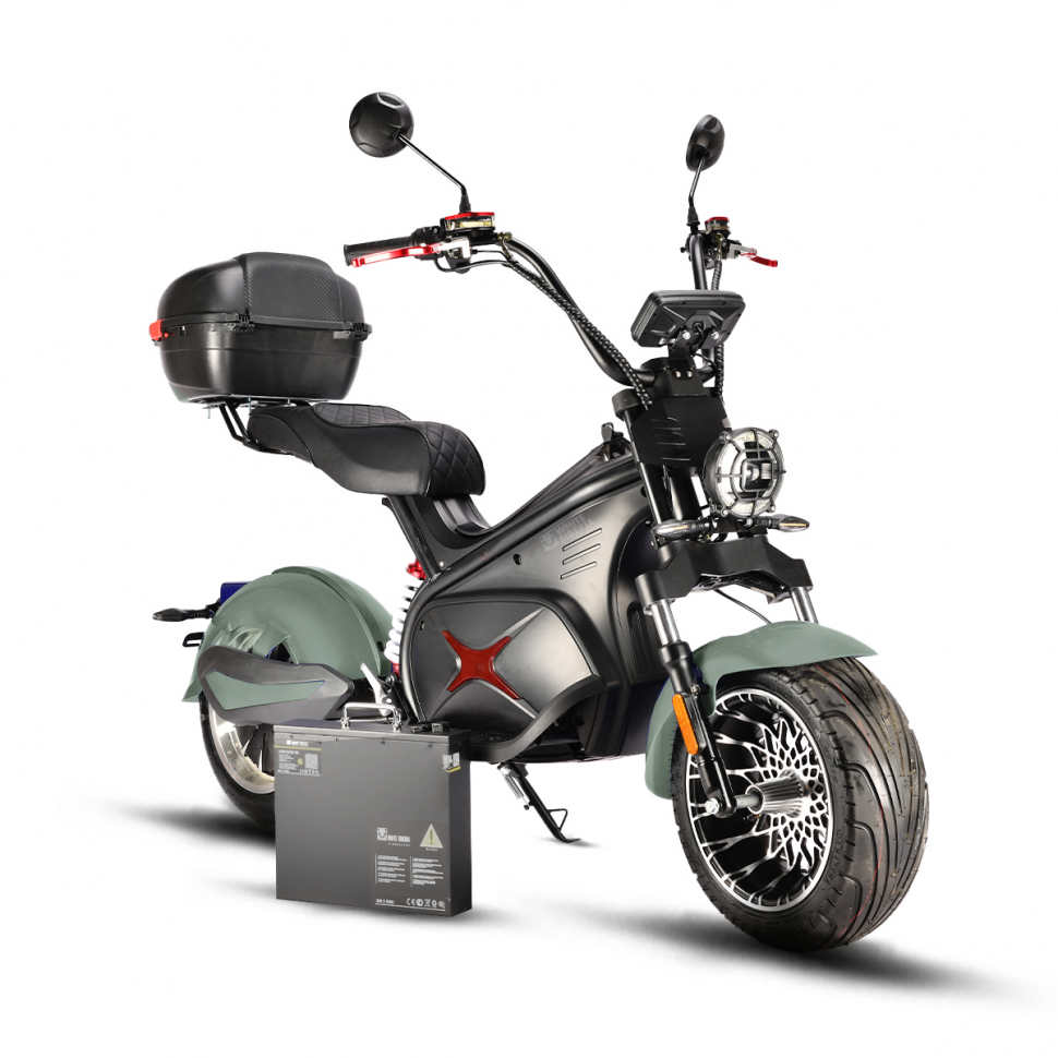 Электроскутер WHITE SIBERIA BLACK SEA (GREEN) 5000W